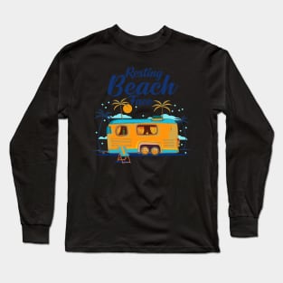 Resting Beach Face Camping Long Sleeve T-Shirt